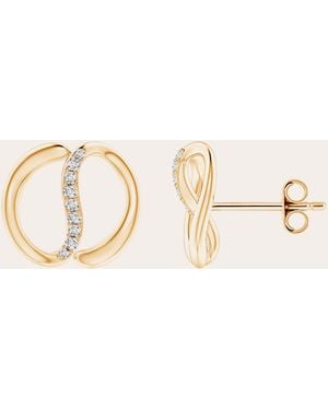 Natori Diamond & 14K Yin Yang Shangri-La Stud Earrings - Natural