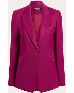 Argent Seasonless Wool Single-Button Blazer - Pink