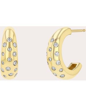 Future Fortune Diamond & 18K Nightsky Hoop Earrings - Metallic