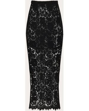 Francesca Miranda Siena Sheer Lace Maxi Skirt - Black