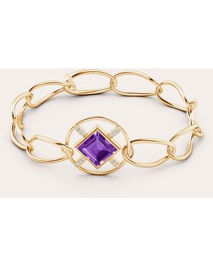 Natori Amethyst & Diamond Bar Bracelet - Natural