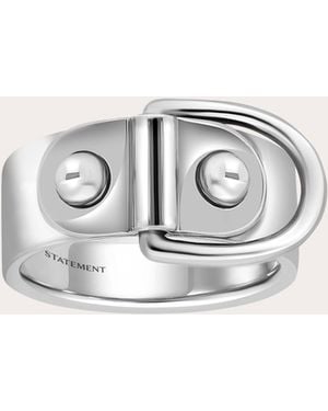 Statement Paris Rivet Ring - Metallic