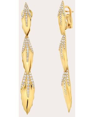 Graziela Gems Diamond & 18K Árvore Convertible Earrings - Metallic