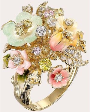 Anabela Chan Diamond Primrose Bouquet Ring 18K - Metallic