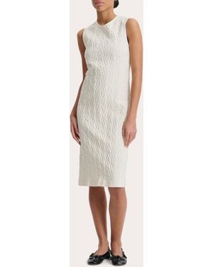 Cecilie Bahnsen Devin Begonia Jacquard Sleeveless Midi Dress - Natural