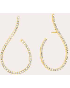 Graziela Gems Diamond & 18K Mega Swirl Earrings - Natural