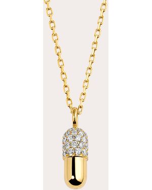 Elior Diamond & 18K Mini Pill Pendant Necklace - Metallic