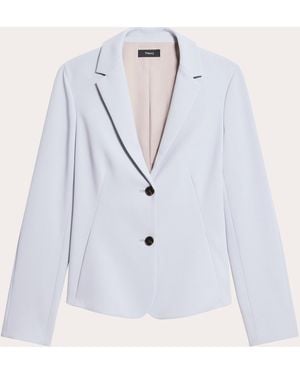 Theory Crepe Shaped Blazer - Blue