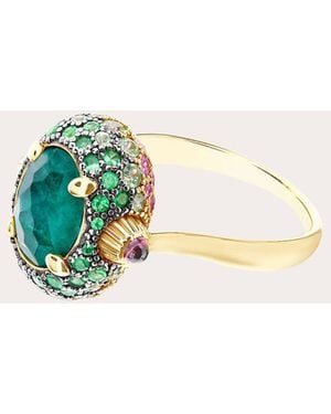 Nanis Italian Jewels Labradorite & Amethyst 18K Reversible Ring - Blue