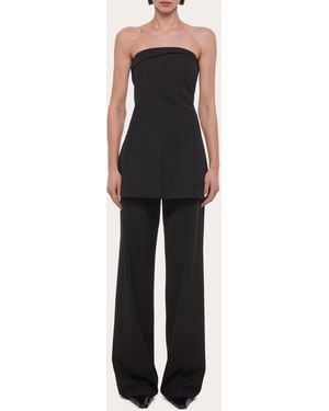 Helmut Lang Wool Gabardine Closet Blazer Top - Black