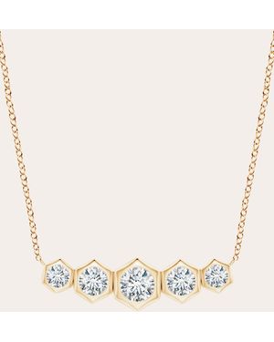 Natori Indochine Bamboo 14K Diamond Pendant Necklace - Natural