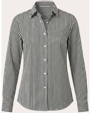 Verde Limon Marion Stripe Cherry Charm Shirt - Black