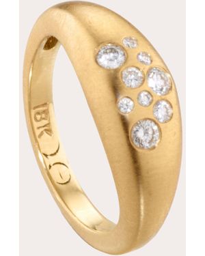 Elizabeth Moore Diamond & 18K Fairy Dust Pinky Ring - Metallic