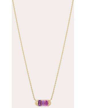 ParkFord Amethyst & Sapphire Mini Cosmos Arc Necklace - Natural