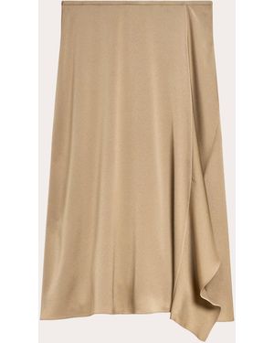 Theory Satin Draped Sarong Skirt - Natural