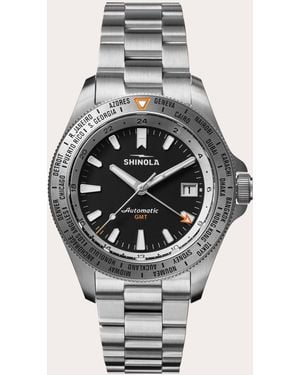Shinola Monster Gmt 40Mm Bracelet Watch - Gray