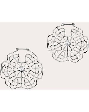 MUVEIL Diamond Schumann Harmonics Hoop Earrings - Natural
