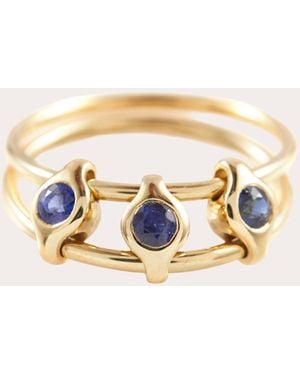 Yi Collection Sapphire & 18K Orbit Ring - Natural