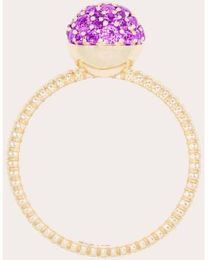 Campbell + Charlotte Rhodolite Garnet Revel Small Bobble Ring - Pink