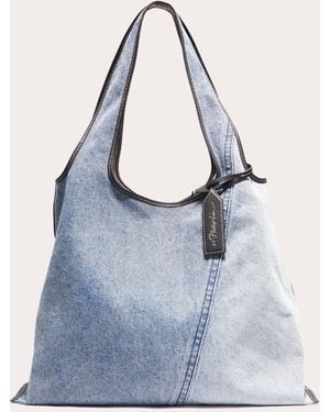 3.1 Phillip Lim Market Patchwork Denim Shoulder Bag - Blue