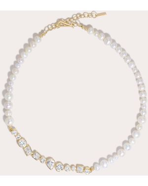 Completedworks Freshwater Pearl & Cubic Zirconia Necklace - Natural
