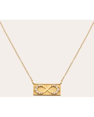 Elizabeth Moore Diamond & 18K Infinity Pendant Necklace - Natural