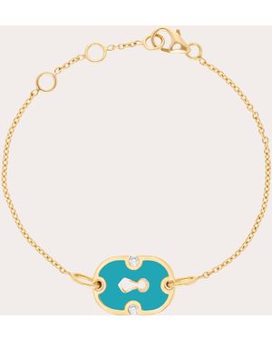 Rouvenat Ceramic & Diamond 18K Unlock Bracelet - Blue