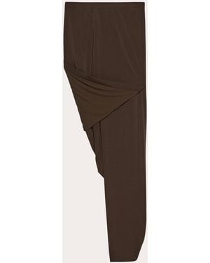 Helmut Lang Jersey Twisted Drape Skirt - Brown