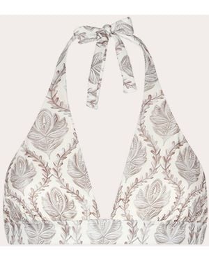 Aguaclara Sultana Missy Halter Bikini Top - Natural