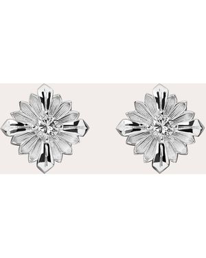 Rouvenat Diamond & 18K Stamp Stud Earrings - Natural