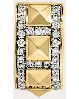 Statement Paris Diamond & 18K Rockaway Hoop Earring - Metallic