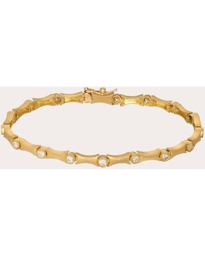 Elizabeth Moore Diamond & 18K Stability Bangle - Metallic