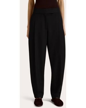 Marina Moscone Tailored Wool Cocoon Pants - Black