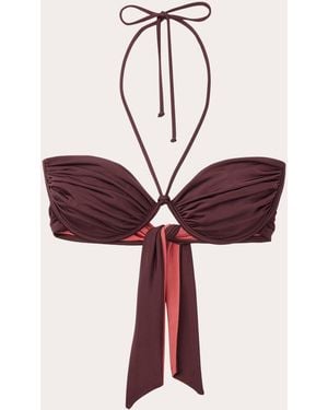 Seaquelle Swim Billow Underwire Balconette Bikini Top - Red