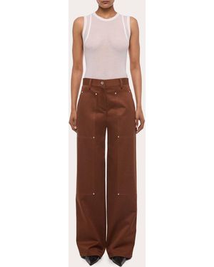Helmut Lang Chino Twill Rivet Carpenter Pants - Brown
