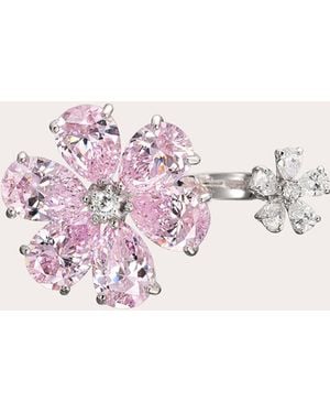 Anabela Chan Diamond Rose Marguerite Daisy Ring - Pink