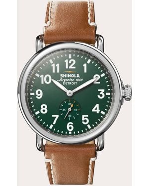 Shinola Runwell 41Mm Sub-Second Leather-Strap Watch - Green