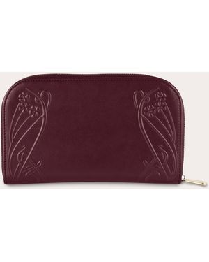 Wolf Liberty Embossed Travel Jewelry Portfolio - Red
