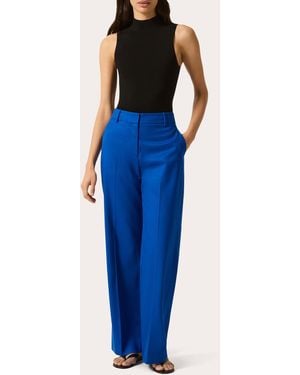 Argent Soho Seasonless Wool Creased Pants - Blue