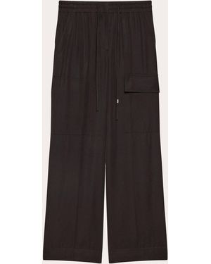 Helmut Lang Lightweight Twill Drawstring Cargo Pants - Black
