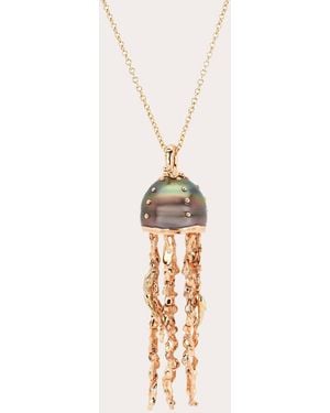 Bibi Van Der Velden Tahitian Pearl & Diamond Jellyfish Large Pendant Necklace - Natural