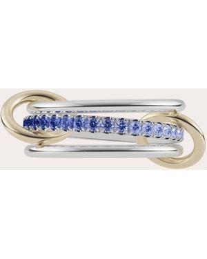 Spinelli Kilcollin Sapphire & 18K Two-Tone Tigris Ombré Ring - Blue