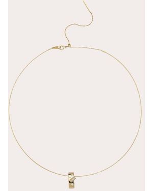 Ritique Diamond Mosaic Mini Mélange Wire Pendant Necklace - Natural
