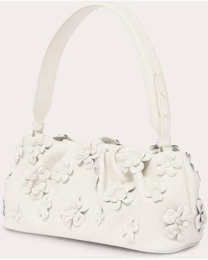Jonathan Simkhai Harlow Floral Appliqué Leather Shoulder Bag - Natural