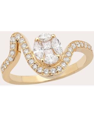 Ritique Diamond & 18K Illusion Flow Ring - Natural