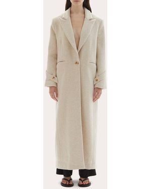 JOAEN Mylah Wool Cashmere Single-Breasted Coat - Natural