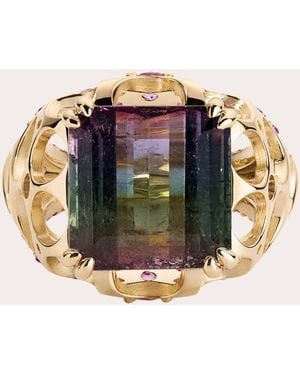 MUVEIL Tourmaline & Sapphire 14K Apollonian Ring - Multicolor