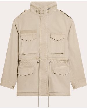 Helmut Lang Cotton Twill Convertible Field Jacket - Natural