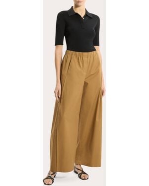 Theory Cotton Curved Parachute Pants - Metallic