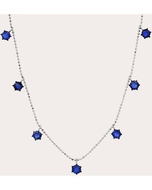 Graziela Gems Sapphire & 18K Floating Station Necklace - Blue